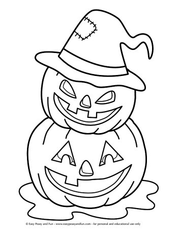 Halloween Coloring Page Jack o Lanterns