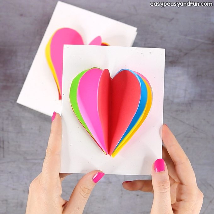 3D Heart Card for Kids