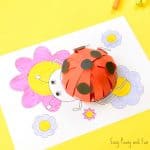 3D Paper Ladybug Craft