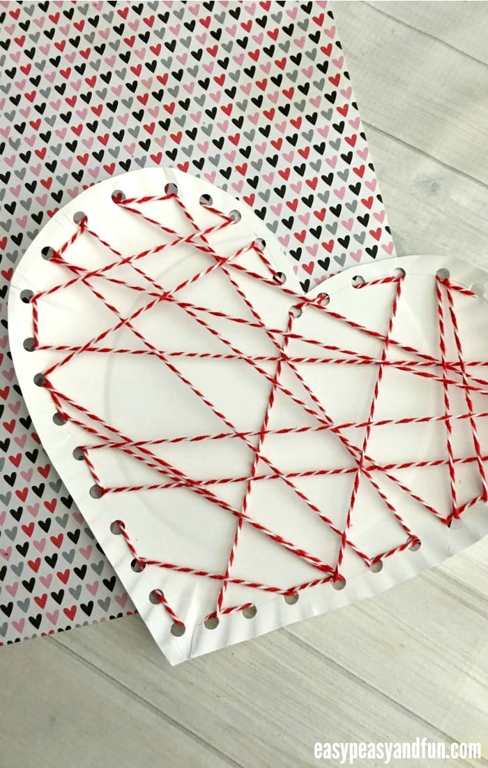 Adorable Heart Paper Plate Craft