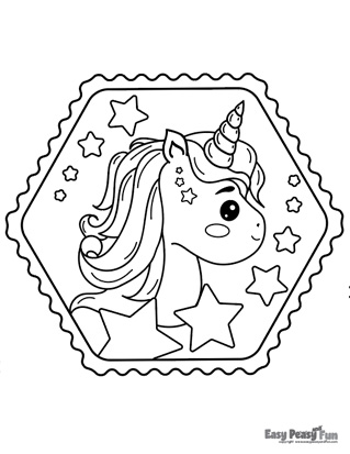 Baby Unicorn Coloring Page