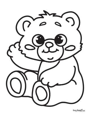 Cute Bear Coloring Pages