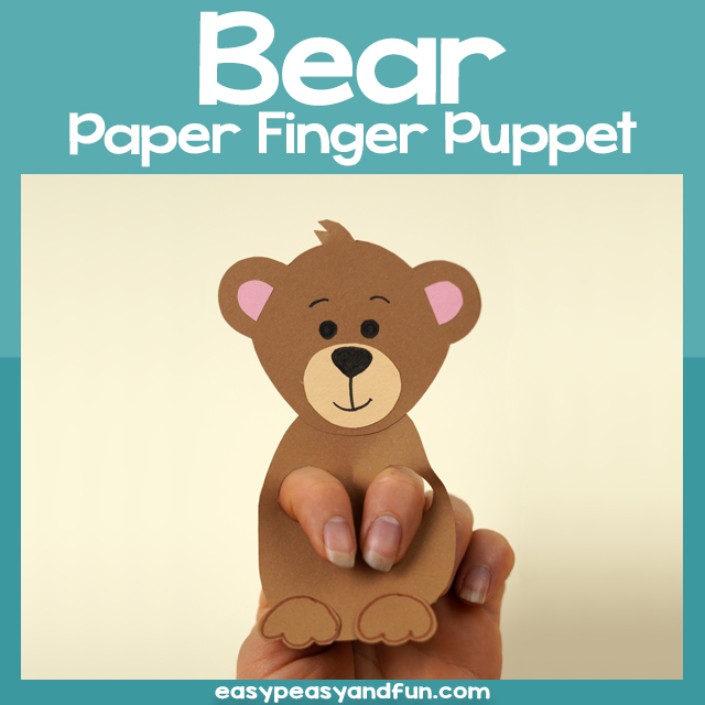 Bear Paper Finger Puppet