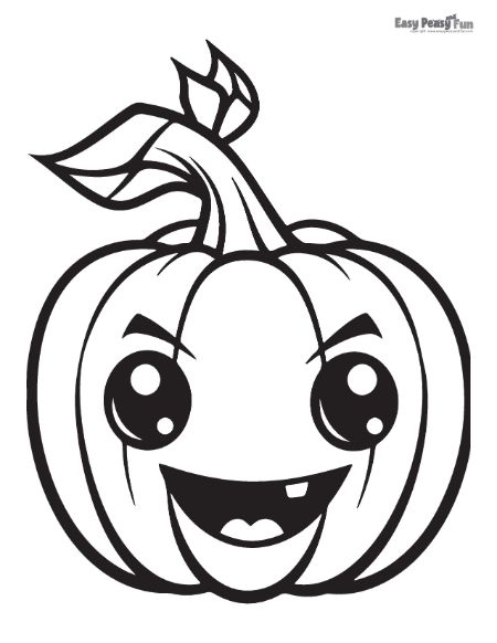 Big Halloween Pumpkin Coloring Page