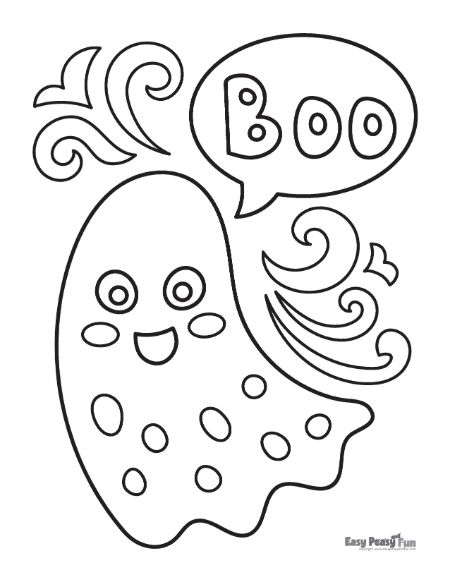 Boo Ghost Coloring Sheet