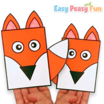 Build a Fox Puppet Template Forest Animals Craft