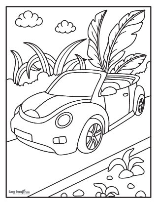 Cabriolet  Car Coloring Pages