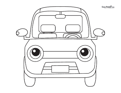 Mini Car Coloring Page