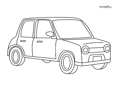 Personal Vehicle Coloring Page