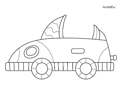 Futuristic Car Coloring Page