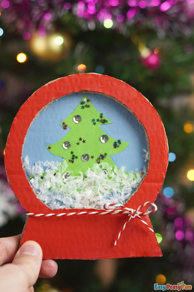 Cardboard Snowglobe Paper Craft