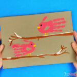 Cardinal Bird Handprint Craft