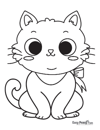 Baby Cat Coloring Page