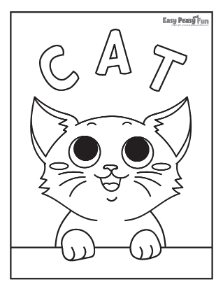 Cat Coloring Page