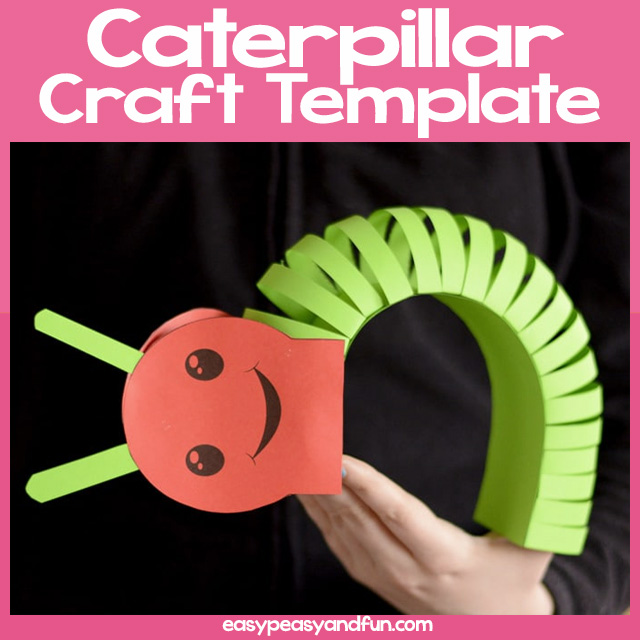 3D Caterpillar Craft Template