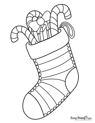 Christmas Stocking Coloring Page