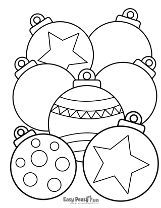 Christmas Baubles Coloring Paage
