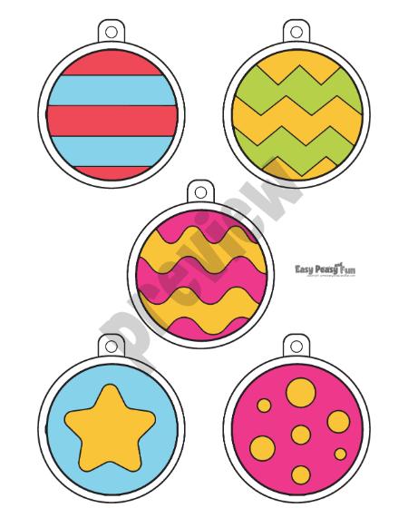 Christmas ornaments printable PDF