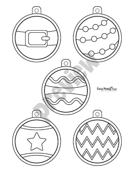 Christmas Baubles to Color