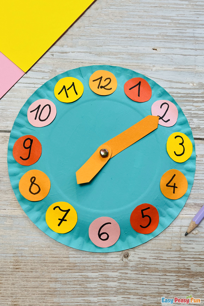 Clock Paper Plate Craft