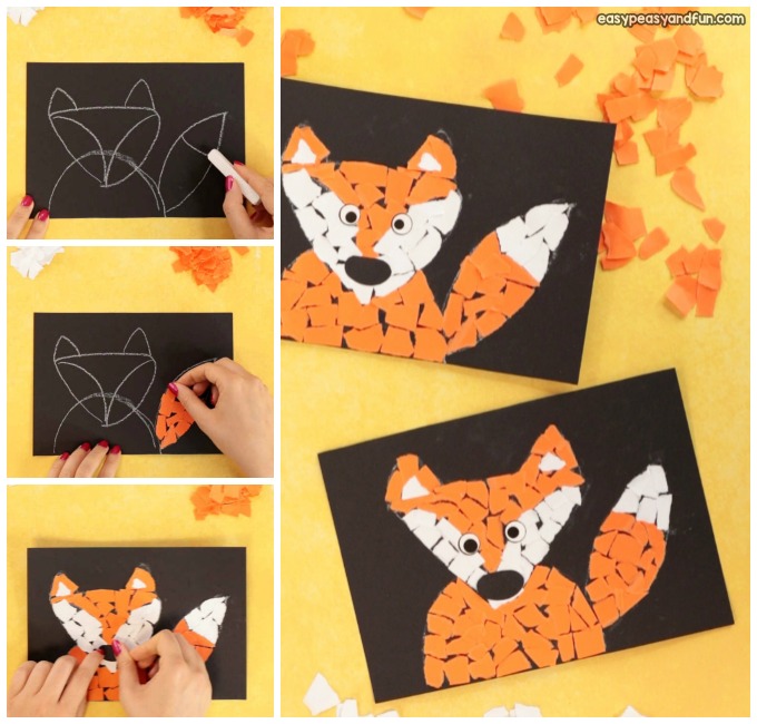 Fox Paper Collage Craft