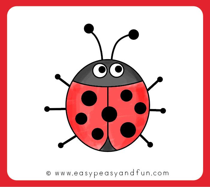 Color your ladybug drawing
