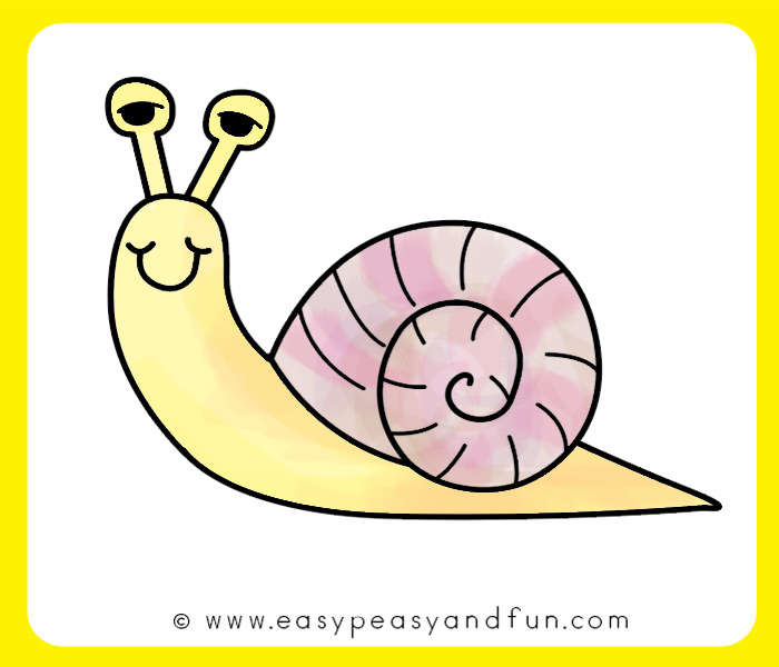 Color in your snail drawing