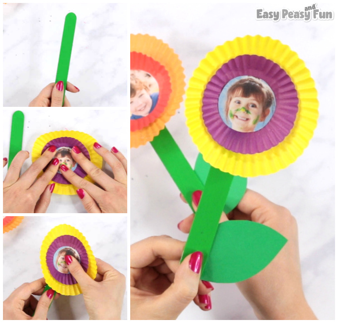 Cupcake Liner Flower Craft Idea