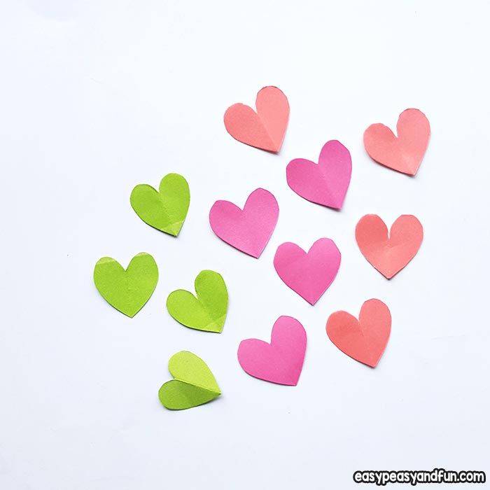 Cut small hearts