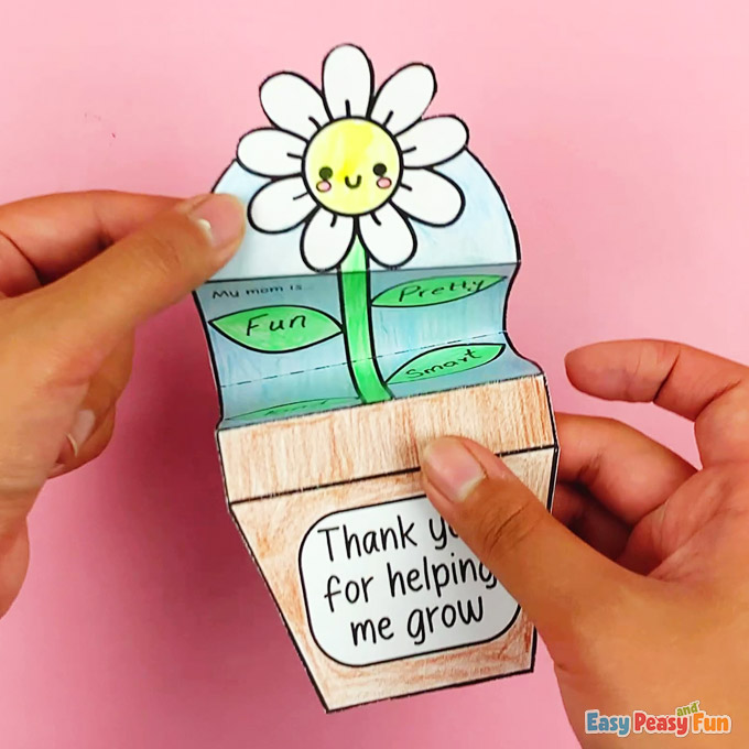 Cute Flower Pot Craft for Mothers Day