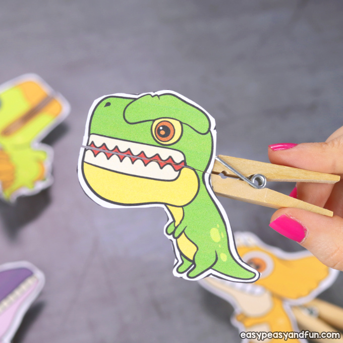 T-rex Clothespin Puppet