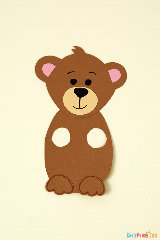 DIY Finger Puppet Bear Fall Craft