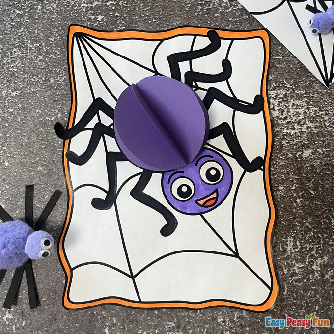 DIY Halloween Spider Craft Template