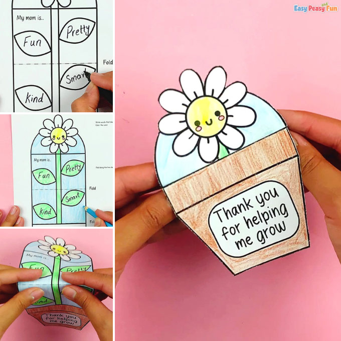 DIY Mothers Day Flower Pot Card