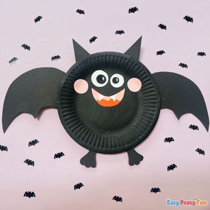 DIY Paper Plate Bat Craft