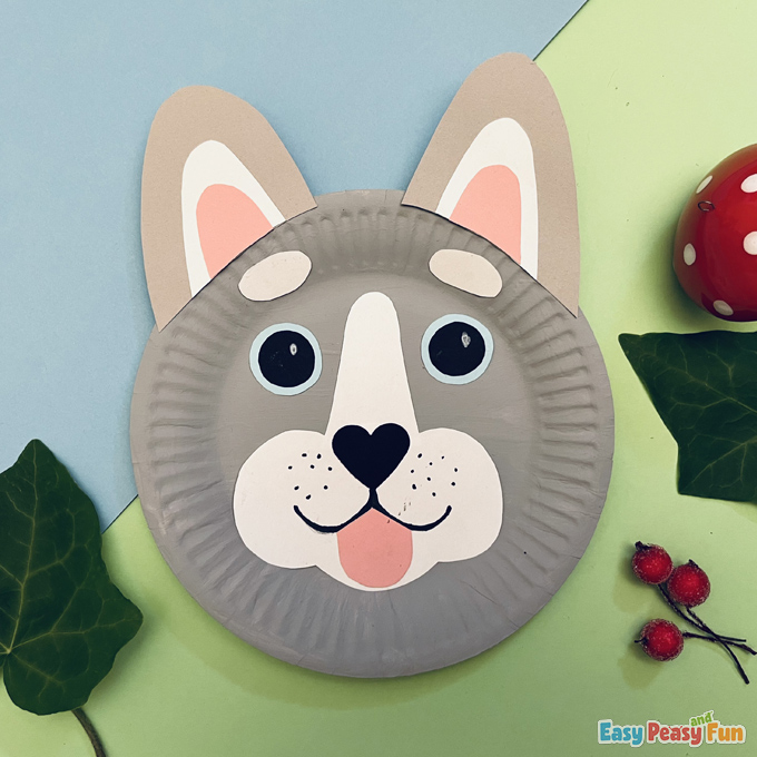 DIY Paper Plate Husky