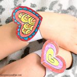 DIY Printable Heart Paper Bracelets for Kids