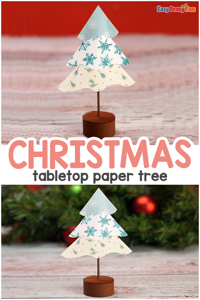 DIY Tabletop Paper Christmas Tree