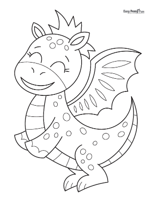 Dancing Dragon Coloring Page
