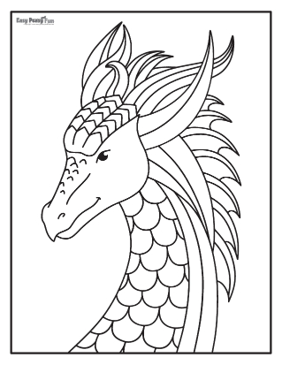 Big Dragon Coloring Page