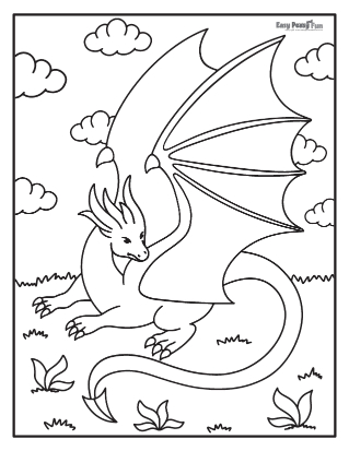 Dragon Coloring Sheet