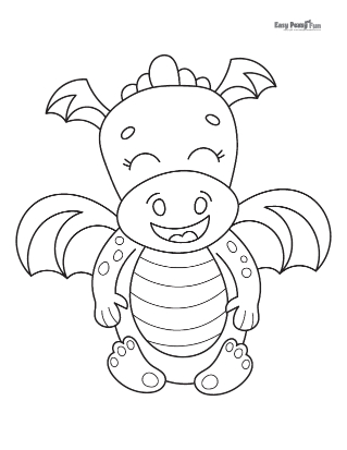 Laughing Dragon Coloring Page