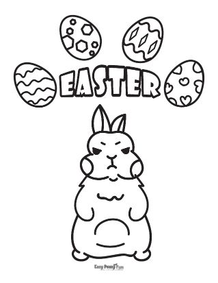 Easter Bunny Coloring Sheet