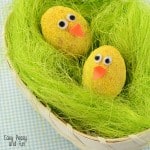 Easter Egg Decorating Idea - Fuzzy Chicks