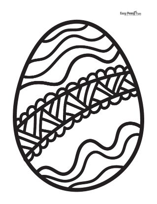 Easter Egg Coloring Sheet