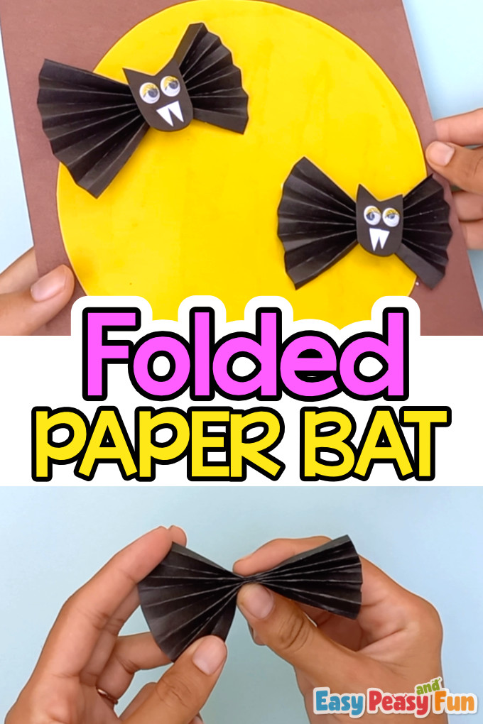 Easy Folded Paper Bat Craft Project