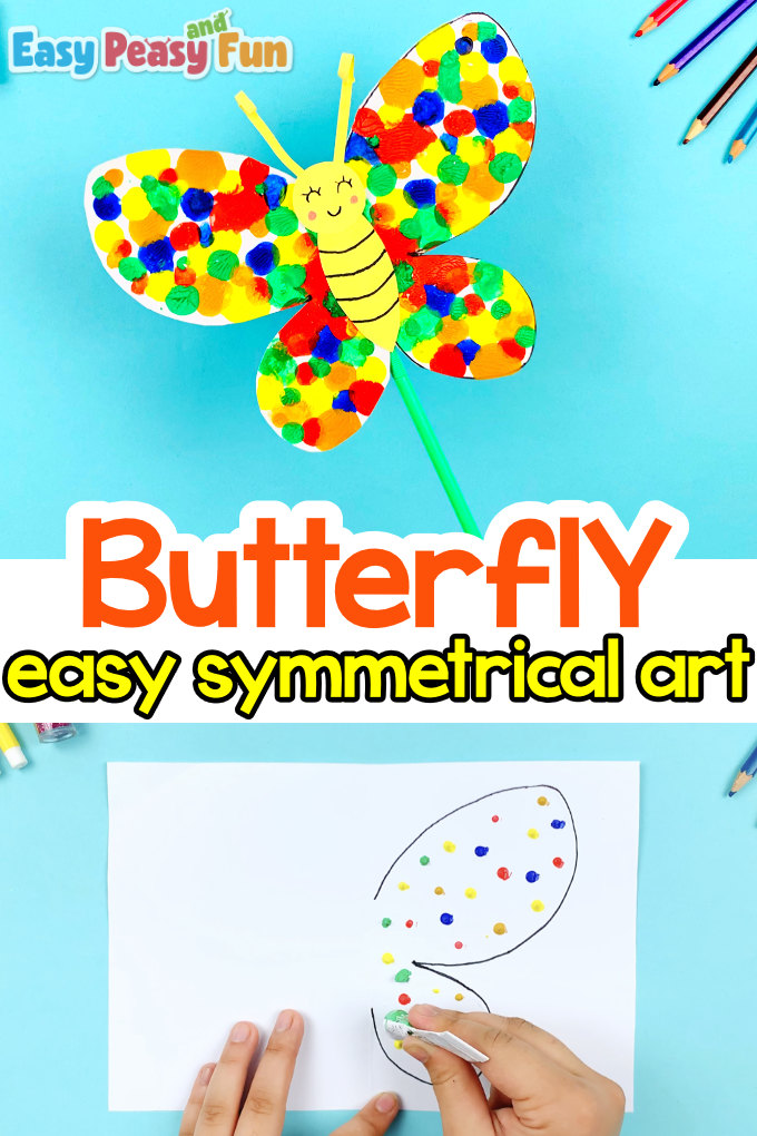 Easy Symmetrical Butterfly Art Idea