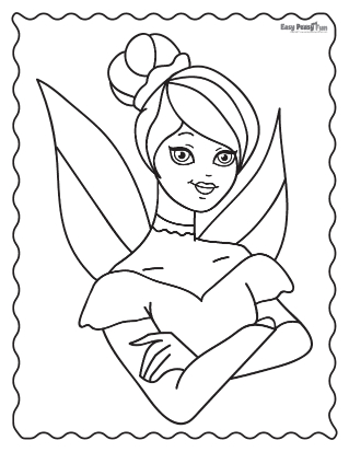 Pretty Fairy Coloring Page