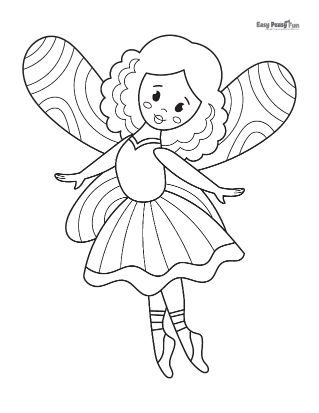 Balerina Fairy Coloring Page