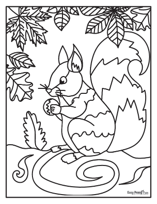 Squirrel Coloring Page